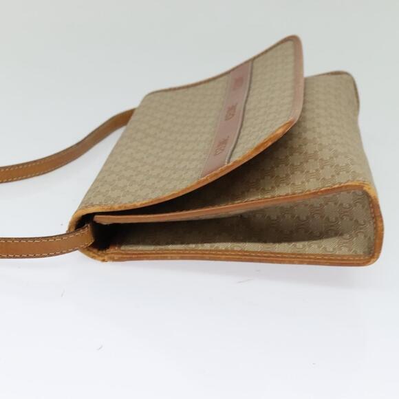 CELINE Macadam Canvas Shoulder Bag Pvc Beige Gold - Picture 4 of 12